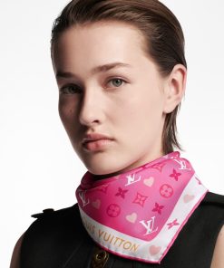 Donna Louis Vuitton Foulard In Seta E Bandeaux | Foulard Game On 45 Rose