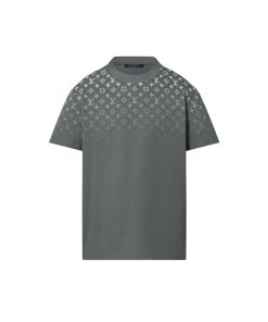 Uomo Louis Vuitton T-Shirt E Polo | T-Shirt In Cotone Con Motivo Monogram Gradient Grigio