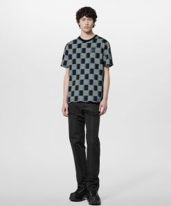 Uomo Louis Vuitton T-Shirt E Polo | T-Shirt In Cotone Con Motivo Damier