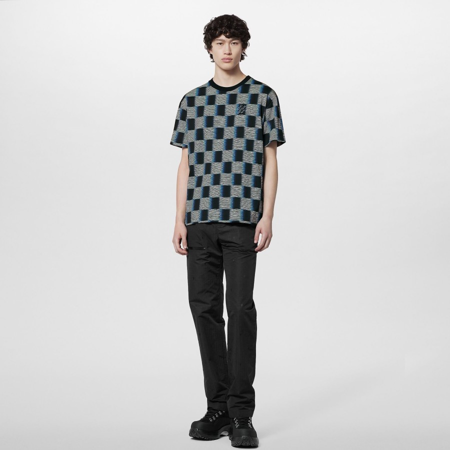 Uomo Louis Vuitton T-Shirt E Polo | T-Shirt In Cotone Con Motivo Damier