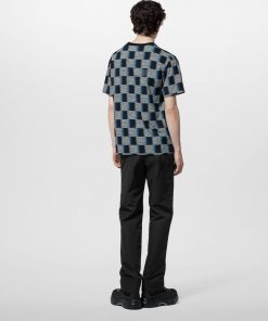 Uomo Louis Vuitton T-Shirt E Polo | T-Shirt In Cotone Con Motivo Damier