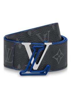 Uomo Louis Vuitton Cinture | Cintura Lv Line 40 Mm Reversibile Blu