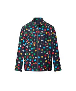 Donna Louis Vuitton Cappotti E Giacche | Lv X Yk Giacca In Denim Con Motivo Painted Dots