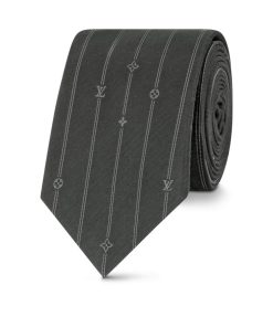 Uomo Louis Vuitton Cravatte E Fazzoletti Da Taschino | Cravatta Mng Stripes Grigio