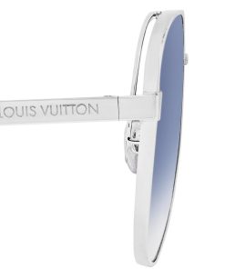 Uomo Louis Vuitton Occhiali Da Sole | Occhiali Da Sole Lv Rise Metal Pilot Argento