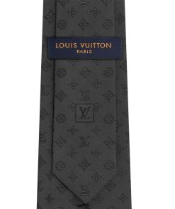 Uomo Louis Vuitton Cravatte E Fazzoletti Da Taschino | Cravatta Monogram Shadow Nero