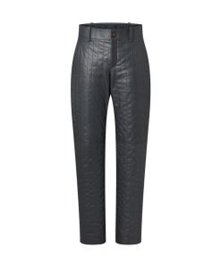 Donna Louis Vuitton Pantaloni | Pantaloni In Pelle Con Motivo Gessato