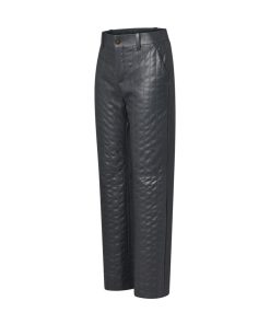 Donna Louis Vuitton Pantaloni | Pantaloni In Pelle Con Motivo Gessato