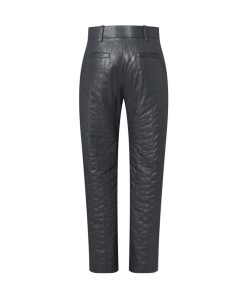 Donna Louis Vuitton Pantaloni | Pantaloni In Pelle Con Motivo Gessato