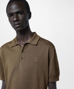 Uomo Louis Vuitton Maglieria E Felpe | Polo A Maniche Corte In Misto Cachemire E Cotone