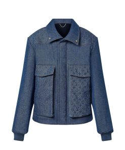 Uomo Louis Vuitton Capispalla E Cappotti | Giacca In Denim Imbottita Con Motivo Monogram