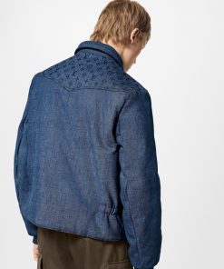 Uomo Louis Vuitton Capispalla E Cappotti | Giacca In Denim Imbottita Con Motivo Monogram