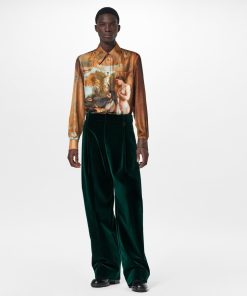 Uomo Louis Vuitton Pantaloni | Pantaloni Con Gamba Ampia