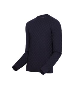 Uomo Louis Vuitton Maglieria E Felpe | Maglia Girocollo Con Motivo Damier Bleu Nuit Fonce