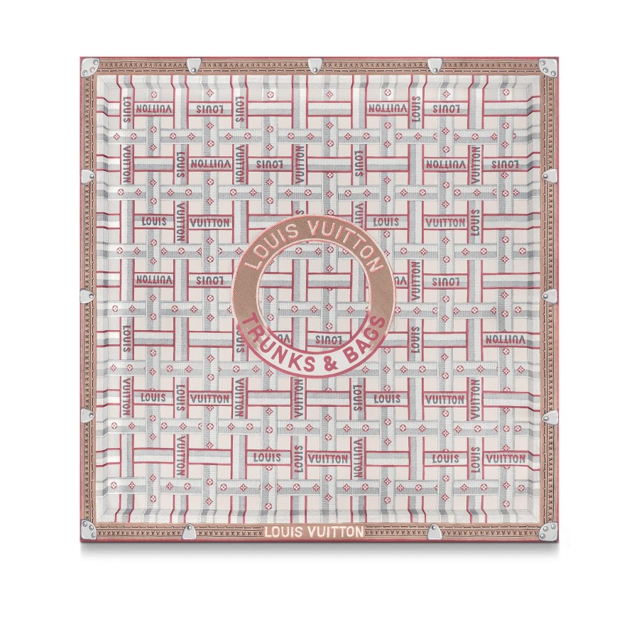 Donna Louis Vuitton Foulard In Seta E Bandeaux | Foulard Lv Details 90 Rose