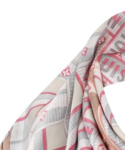 Donna Louis Vuitton Foulard In Seta E Bandeaux | Foulard Lv Details 90 Rose