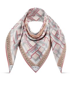 Donna Louis Vuitton Foulard In Seta E Bandeaux | Foulard Lv Details 90 Rose