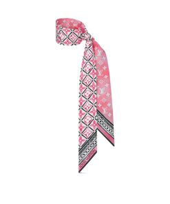 Donna Louis Vuitton Foulard In Seta E Bandeaux | Bandeau Monogram Flower Tile Bb Rose Clair