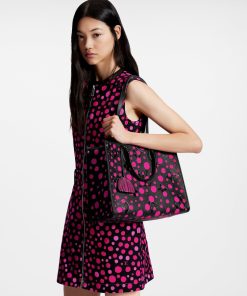 Donna Louis Vuitton Totes | Lv X Yk Borsa Onthego Mm Noir Fuchsia