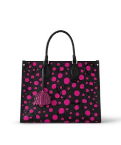 Donna Louis Vuitton Totes | Lv X Yk Borsa Onthego Mm Noir Fuchsia