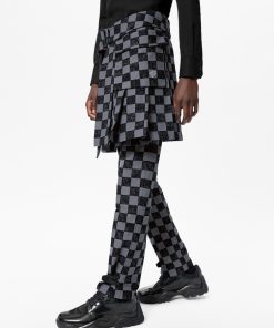 Uomo Louis Vuitton Pantaloni | Gonna Con Motivo Damier