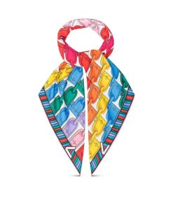 Donna Louis Vuitton Foulard In Seta E Bandeaux | Foulard My Lv Tags 90