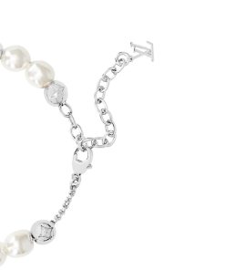 Uomo Louis Vuitton Bracciali | Bracciale Monogram Pearls Bianco