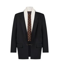 Donna Louis Vuitton Cappotti E Giacche | Blazer In Lana Con Collo A Foulard