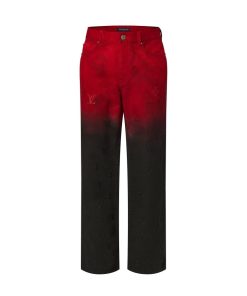 Uomo Louis Vuitton Pantaloni | Pantaloni In Denim Ricamati