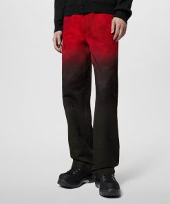 Uomo Louis Vuitton Pantaloni | Pantaloni In Denim Ricamati