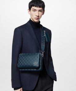 Uomo Louis Vuitton Collezione Damier | Borsa Messenger Trio