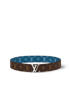 Uomo Louis Vuitton Cinture | Cintura Lv Initiales 40 Mm Reversibile Blu