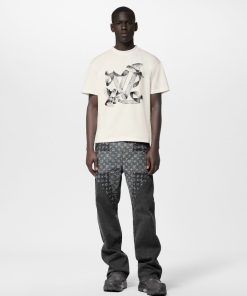 Uomo Louis Vuitton T-Shirt E Polo | T-Shirt In Cotone Stampato