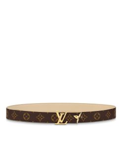 Donna Louis Vuitton Cinture | Cintura Pretty Lv 30 Mm Reversibile Beige