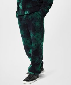 Uomo Louis Vuitton Pantaloni | Pantaloni Da Jogging In Pile Con Motivo Monogram Camo