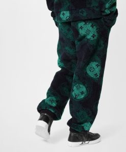 Uomo Louis Vuitton Pantaloni | Pantaloni Da Jogging In Pile Con Motivo Monogram Camo