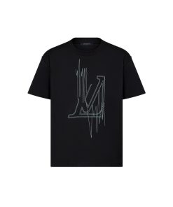 Uomo Louis Vuitton T-Shirt E Polo | T-Shirt Con Motivo Lv Frequency