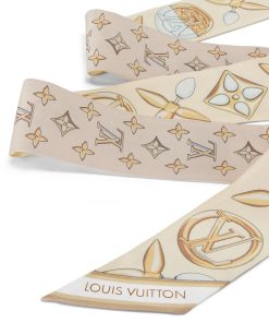 Donna Louis Vuitton Foulard In Seta E Bandeaux | Bandeau Louisette Bb Gold