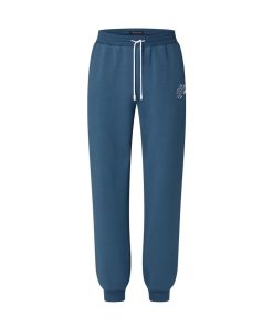 Uomo Louis Vuitton Pantaloni | Pantaloni Da Jogging In Cotone Con Firma Ricamata