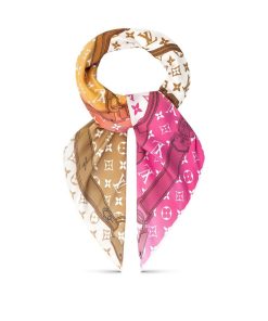 Donna Louis Vuitton Foulard In Seta E Bandeaux | Foulard Rising Confidential 70 Multicolore