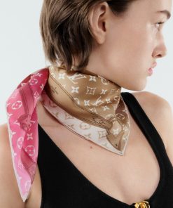 Donna Louis Vuitton Foulard In Seta E Bandeaux | Foulard Rising Confidential 70 Multicolore