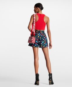 Donna Louis Vuitton Denim | Lv X Yk Shorts In Denim Con Motivo Painted Dots