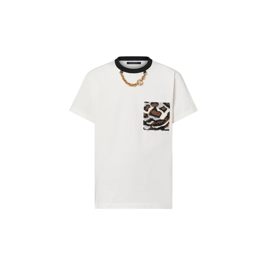 Donna Louis Vuitton Camicie E T-Shirt | T-Shirt Con Motivo Animalier In Paillettes