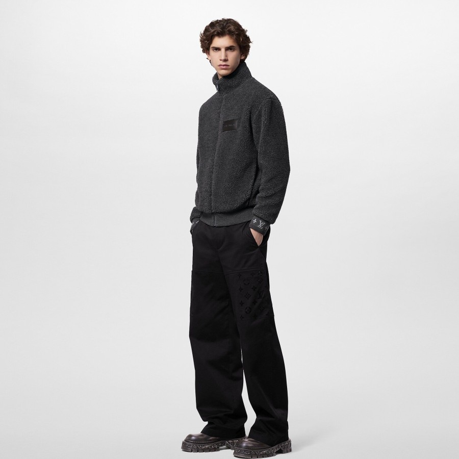 Uomo Louis Vuitton Pantaloni | Pantaloni In Cotone In Stile Workwear Noir