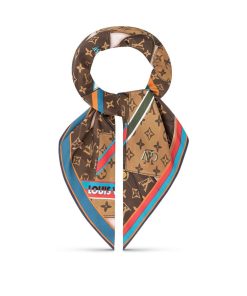 Donna Louis Vuitton Foulard In Seta E Bandeaux | Foulard Personally Lv 70 Marrone