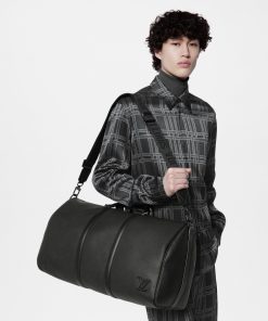 Uomo Louis Vuitton Borse Da Viaggio | Keepall Bandouliere 50 Nero