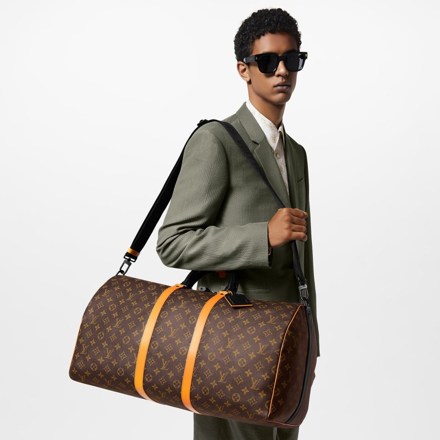 Uomo Louis Vuitton Icone Monogram | Keepall Bandouliere 55