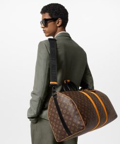 Uomo Louis Vuitton Icone Monogram | Keepall Bandouliere 55