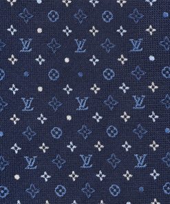 Uomo Louis Vuitton Cravatte E Fazzoletti Da Taschino | Cravatta Monogram Gradient Dots Blu Marine