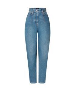 Donna Louis Vuitton Denim | Lv X Yk Pantaloni Affusolati In Denim